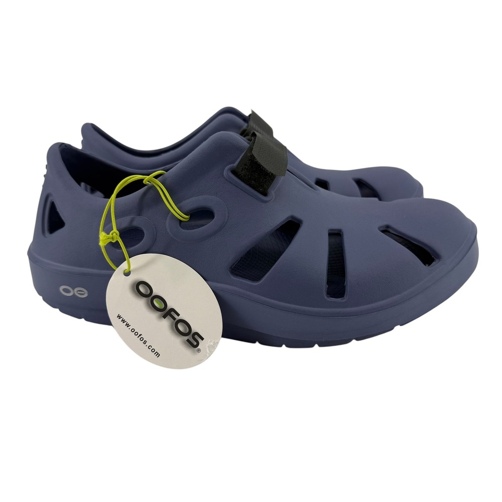 Oofos OOCANDOO Unisex Water Drop Blue Recovery Sandals Shoes Style 1300 M 7 W 9
